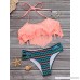 Wonmax Parent Child Beachwear Womens Swimsuits High Waisted Retro Flounce Halter Neck Two Piece Swimwear Orange B07NVFTVS9